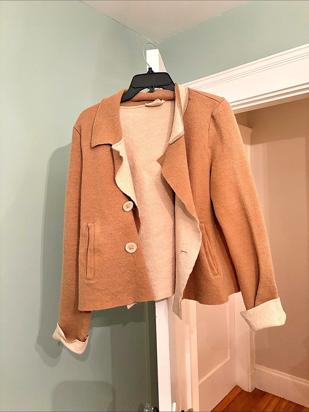 Anthropologie HWR Wool Brown Camel Jacket Blazer